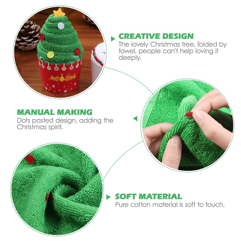 TOYANDONA 2pcs Christmas Bath Towels, Soft and Absorbent, Xmas Tree