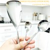3 PCS Stainless Steel Spoon Set, Mirror Metal 10.5" Serving