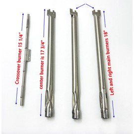 Direct Store Parts Kit DG268 15.3” 7636 Porcelain Steel Flavorizer Bars and 69787 Grill Burner Tubes for Weber Spirit & GS4 Spirit II 300 Series Spirit E-310 E-320 S-320 E/S330 with Front Control