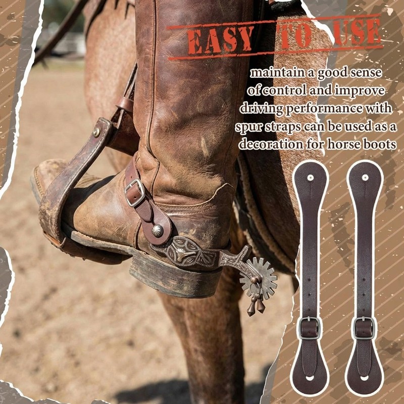 2 Pack Western Cowboy Spurs Paired with 2 Pcs 6