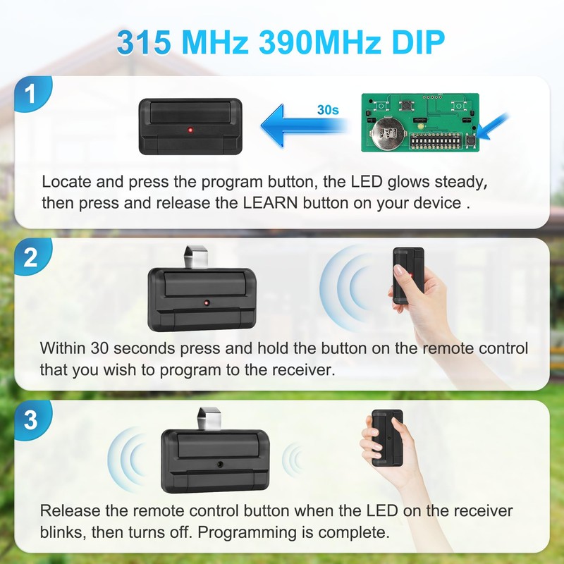 811LMX Gate Opener Remote Replacement for liftmaster 811LM and 811LMX