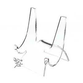 OnFireGuy 3" Plates, Plaques, Picture Frame, Mineral, Fossil, Clear Cradle Display Stand Easel Holders, 6 Pack