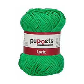 Puppets Lyric Crochet Yarn Thickness 8 100% Cotton, Cotton, 05012 Grün, Green
