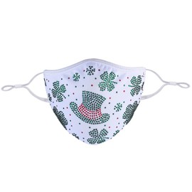 Natalie Mills St Patrick's Day Collection! White Cotton with Crystal Hat & Clover Designs
