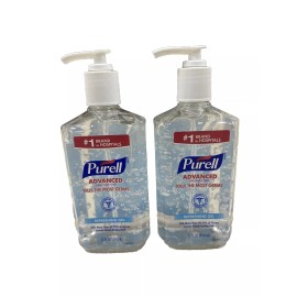 GOJO PURELL Advanced Hand Sanitizer Refreshing Gel, 12 Oz Bottle With Pump (2 PACK)