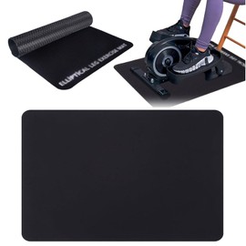 Non-Slip Workout Mat for Ellipse Machine Leg Exerciser Thick Exercise Mat for Under Desk Elliptical Treadmill Mat Home Floor Protection Gym Mat (Single Non-Slip, 23.6" L x 17" W x 0.2" Th)