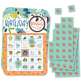 Big Dot of Happiness Buggin' Out - Picture Bingo Cards and Markers - Bugs Birthday Party Bingo Game - Set of 18