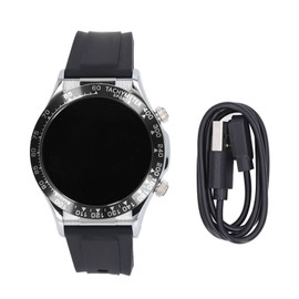 Smartwatch 1.32in IPS Screen Activity Tracker Fitness Bluetooth Smartwatch for Men Women Taped Silver Black Dial