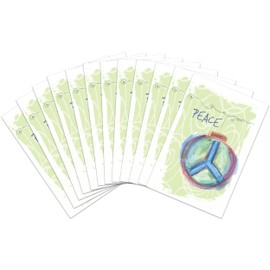 SHADE TREE GREETINGS Christmas Boxed Greeting Card Multi-Pack Set (4x6) by Art from the Heart | 12 Cards + 14 Envelopes (Peace)