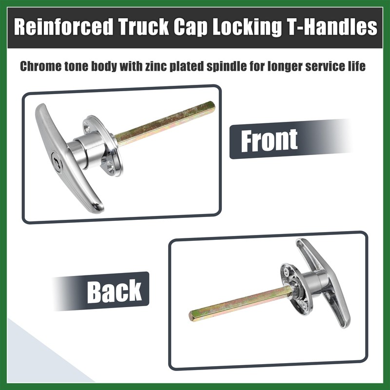 Motoforti 1 Set Garage Door T-Handle Lock Kit Shed Door