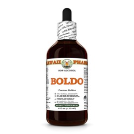 Boldo (Peumus Boldus) Dry Leaf Glycerite, Made in Hawaii, Organic Raw Materials, All Natural, Vegan, Lab Tested Alcohol-Free Liquid Extract - 4 fl.oz
