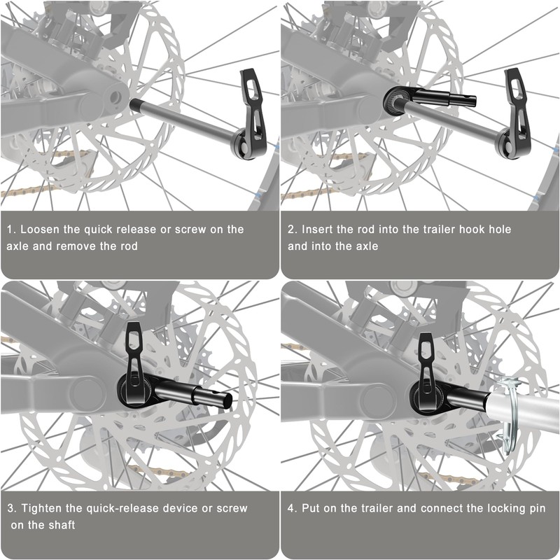 NICEDACK Bicycle Trailer Coupling, Universal Bicycle Trailer Coupling, Dog Trailer