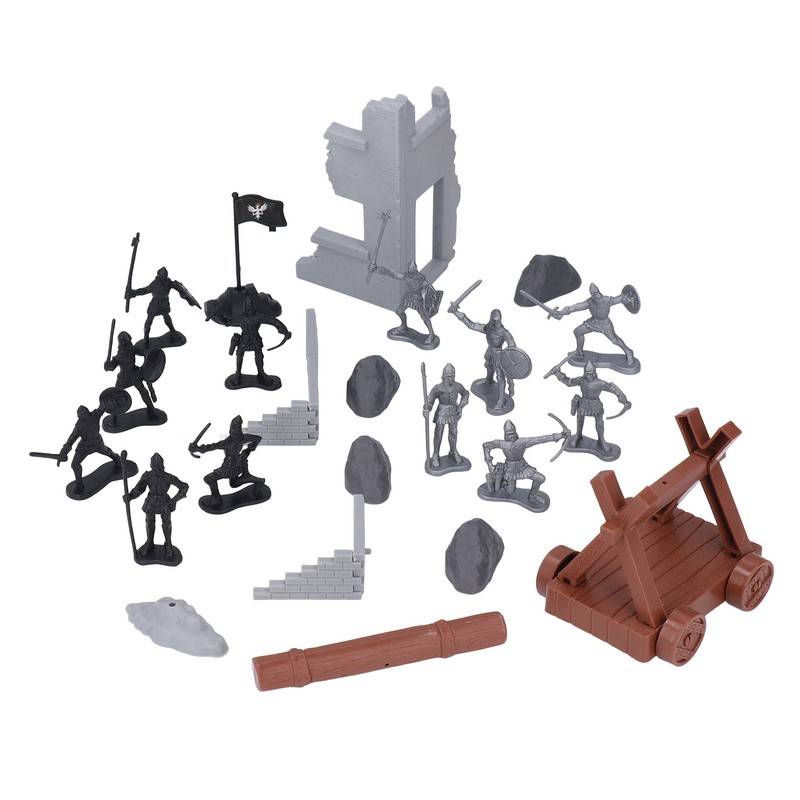 War Toy Kit Soldier Figures Toys Chariot Models Plastic Castle