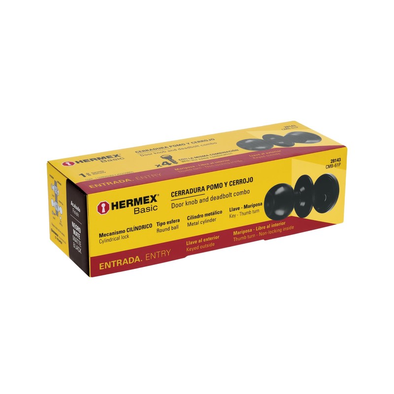 Truper CMB-61P Combo cerraduras, llave-mariposa, Negro