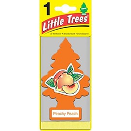 LITTLE TREES Car Air Freshener | Hanging Paper Tree for Home or Car | Peachy Peach | 3 Pack