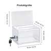 Acrylic Donation Box, Lockable Donation Box, Transparent Ballot Box with