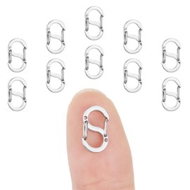 GEEHUA Bracelets Lobster Clasp with Double Opening, Stainless Steel Necklaces, Bracelet Shortener, Clasps for Bracelets, Clasps for Necklaces Clip, Bracelet Clasps (10 Silver)