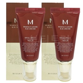 Missha M Perfect Cover BB Cream 50ml No. 21 x 2 / 미샤 M 퍼펙트 커버 비비크림 50ml 21호 X 2개