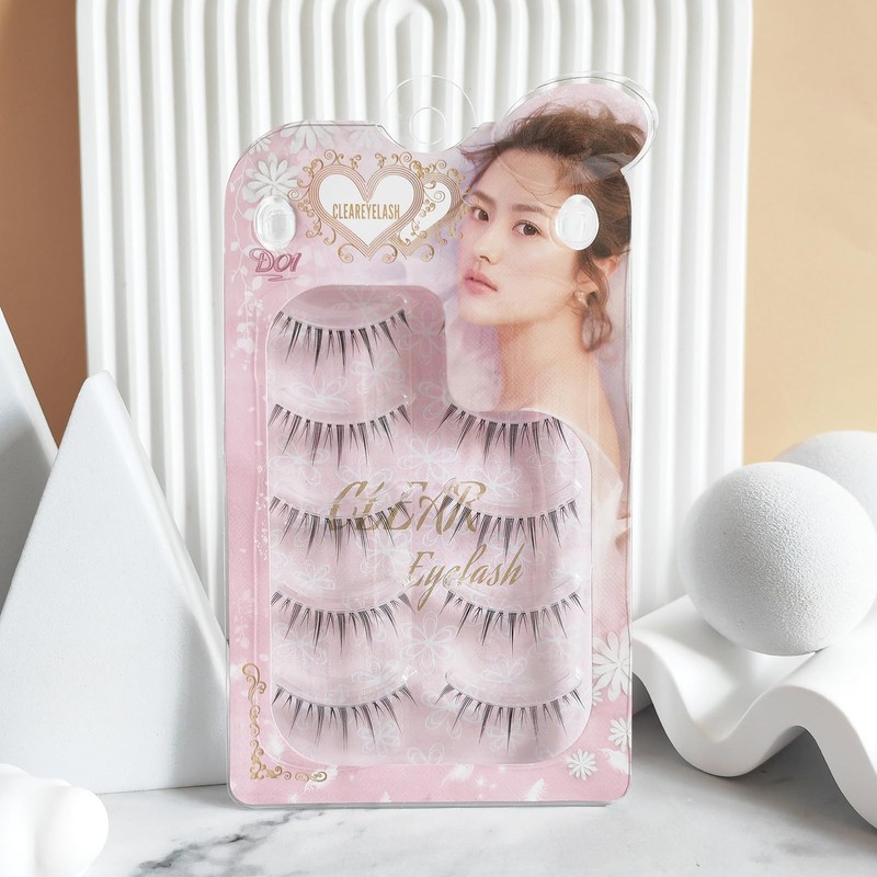 CLEAREYELASH Natural False Eyelashes 3D Matsueku 5 Pairs (D01)
