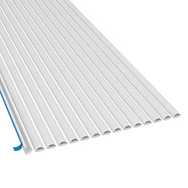 D-Line 75' White Cord Cover, Half Round Cable Raceway, Paintable Self-Adhesive Cord Hider, On Wall Cable Hider, Cable Management - 15x 0.78 (W) x 0.39" (H) x 60" Lengths (75' Pack)