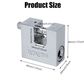 D-Shaped Stainless Steel Padlock with 3 Keys 40 mm Container Padlock Waterproof Heavy Duty Padlock for Gate Doors Lockers Shed Garage Warehouse Shipping Container Motorbike Chain