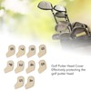 10PCS Golf Head Protective Covers Waterproof PU Material Golf Putter