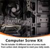 Nivithi 500pcs M2 M2.5 M3 Laptop Replacement Screws Kit,Flat Head