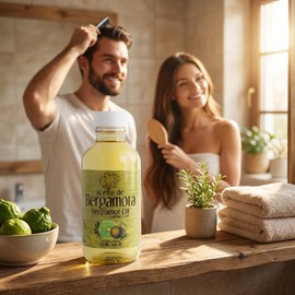 Aceite de bergamota 120 ml marca Lenico Estimula Crecimiento Cabello,Barba y Bigote Hidratante