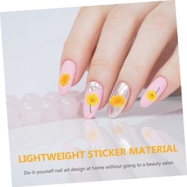 Ipetboom DIY Sunflower Nail Art Stickers 8 Sheets for Women and Girls Unique Nail Decals for Craft Projects