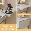 KAI-ROAD Small Makeup Vanity Desk with Lights - White Girls