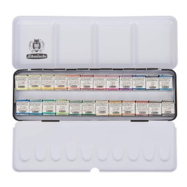 Schmincke Horadam Aquarell Half-Pan Paint Metal Set, Set of 24 Colors (74424097)