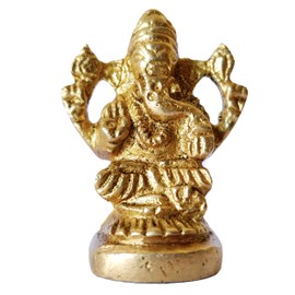 GURU JEE Brass Murti Ganesha Gajanana Statue Idol for Gift Pooja Mandir Temple Home Decor