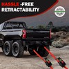 Retractable Ratchet Straps(4PK 1.0INX12FT) - 1,500lb Break Strength, Ratchet Strap
