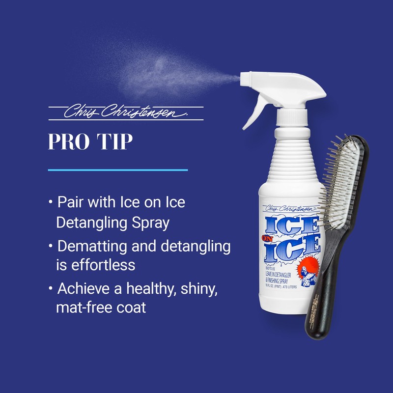 Chris Christensen Dog Brush, 20 mm. Ice Slip Dematting Brush,