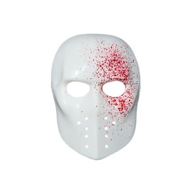 MMOO Blood Splattered Hockey Costume Prop Mask (White)