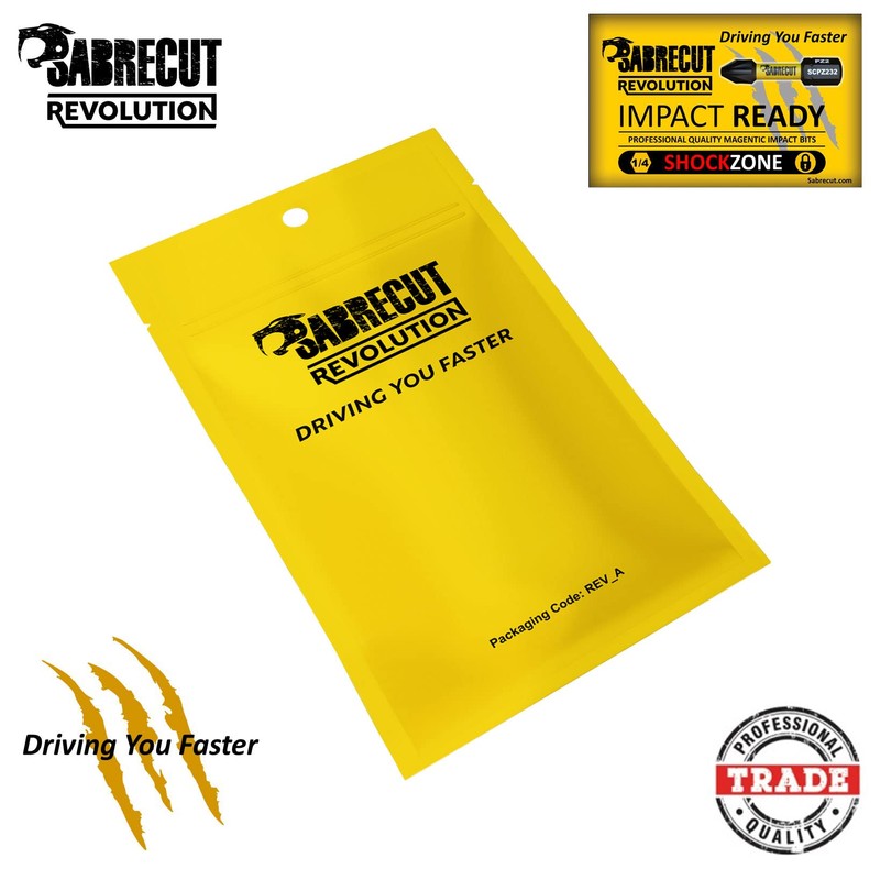 10 x SabreCut SCPZ232_10 32mm PZ2 Magnetic Impact Screwdriver Driver