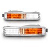 AmeriLite Replacement Bumper Parking Lights Clear Set For 90-91 Honda