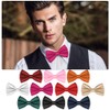 URAQT Men's Bow Tie, Classic Plain Bow Ties for Men,
