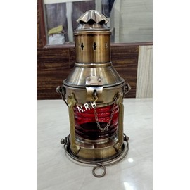 Vintage Antique Oil Lamp Maritime Ship Lantern-Anchor Boat Light Lamp Decor