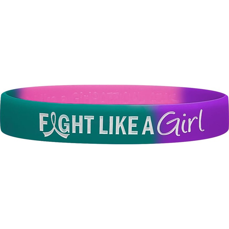 Pelea como una chica pulsera de silicona pulsera Pack de
