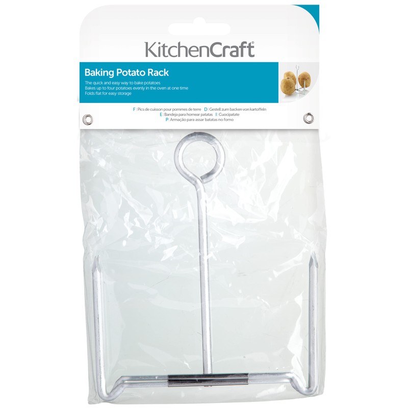 KitchenCraft Baked Potato Stand, Aluminium, 12 x 14.5 cm, Silver