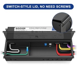 GOOVER Dimmable LED Driver, 150W 12V Power Supply, AC 110V-277V to DC 12V Transformer, 5-in-1 Dimming: ELV/MLV/TRIAC / 0-10V / 1-10V / 10V PWM/Potentiometer, Waterproof IP67, Class 2, UL Listed