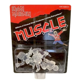 Super 7 Iron Maiden M.U.S.C.L.E. Mini-Figures 3-Pack (Killers, The Trooper, Piece of Mind) - Clear