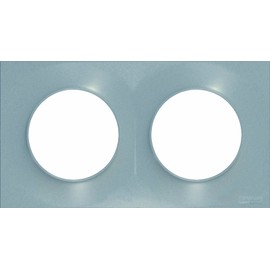 Schneider Odace 2-Way Cover Frame Axle Distance 71 mm Aluminium