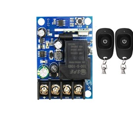 Wireless Remote Control Transmitter & Receiver with High Performance 30 A 40 A DC 12 V Input Output for Motor Light Pumps Lamp Ceiling and Electrical Devices Relay Module Switch Voltage Output