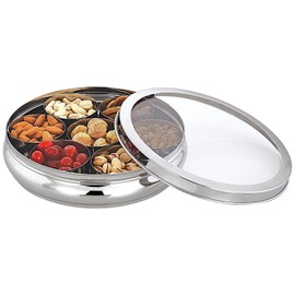 Spice Box Stainless Steel Masala Box Transparent Lid Spice Organizer Masala Dabba Spice Container Box Indian Masala Dabba Kitchen Spice Box Spice Box 7 Container with 1 Spoons Clear Lid