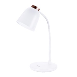 Bostitch Office LED Desk Lamp, Wireless Charging, Dimmable, Adjustable Color Temperature, Easy to Use Touch Control, Flexible, Timer, White (LED2102)