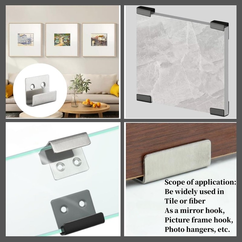 Tile Display Wall Hanger, 8 Pcs Stainless Steel Wall Mount