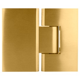 C.R. LAURENCE V1E180SB CRL Satin Brass Vienna 180 Series Glass-to-Glass Hinge