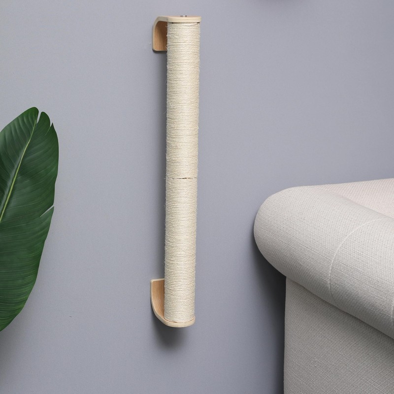 FUKUMARU Cat Wall Scratcher, 28" Wall Mounted Kitten Scratching Post,